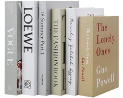 Decoratieve boeken voor interieur - set van 6 - hoogwaardig papier