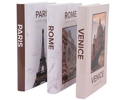 Decoratieve Boeken voor Koffietafel - Set van 3 Hardcover Boeken voor Hu decoration