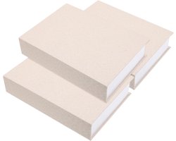 Decoratieve Boekendozen - Nep Boeken Set - Woonkamer Decoratie - Stevig Linnen Materiaal - 22x15.5x4.5cm - Beige