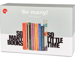 Decoratieve boekensteunen van metaal zwart - origineel design - set van twee stuks. boeksteun