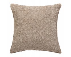 Decoratieve Boucle Kussen Taupe 45x45 cm - Zacht & Stijlvol
