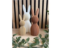 Decoratieve Design Paashaas Set van 3 - Set DINY – 3 Stuks – Pasen - 14, 18 en 22 cm hoog