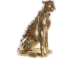 Decoratieve figuren DKD Home Decor Luipaard Hars Koloniaal (25,5 x 17 x 33 cm)