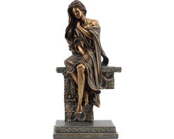 Decoratieve figuren DKD Home Decor Vrouw Koper Hars (17 x 11 x 32,50 cm)