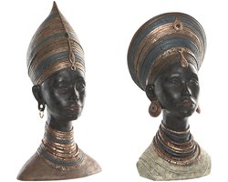 Decoratieve figuren Home ESPRIT Bruin Afrikaanse 30 x 20 x 53 cm (2 Stuks)