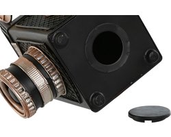 Decoratieve figuren Home ESPRIT Zwart Zilverkleurig Camera Vintage 26 x 16 x 24 cm