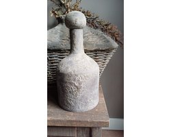 decoratieve fles/vaas Klei landelijk stoer robuust Be Uniq