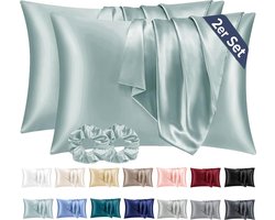 Decoratieve fluwelen geribbelde kussenhoes voor bank - superzacht en modern - 40 x 60 cm - set van 2 - donkergrijs kussenhoes 60x60