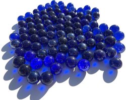 Decoratieve glazen ballen - doorzichtig blauw - 16 mm - set van 500 g