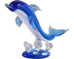 Decoratieve Glazen Dolfijn - Glazen Dierfiguur voor Interieur, Cadeau en Sculptuur