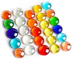 Decoratieve Glazen Steentjes - Stenen Kralen - Afgeronde Vaas Nuggets - Edelstenen - 230 Stuks (1 kg) - Gemengd Assortiment.