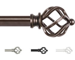 Decoratieve Gordijnroede Brons - Uittrekbaar van 80 tot 292 cm voor Woonkamer en Slaapkamer