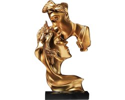 Decoratieve gouden woonkamer modren buste sculptuur decoratie abstracte kunst ornamenten handwerk decoratie wijnkast slaapkamer kamer decoraties kantoor decoratie hars, goud