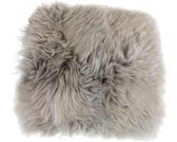 Decoratieve Grijze Schapenvacht van 35 cm - Modern Kussen voor Stoelen en Tafels, Luxe Vacht voor Interieurdecoratie en Comfort