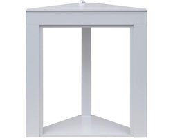 Decoratieve Haard - Schoorsteenmantel Hoek - Woonkamer Decoratie - MDF Materiaal - 100 x 90 cm - Wit