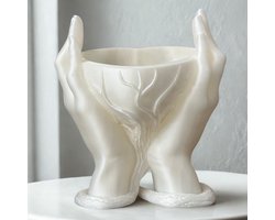Decoratieve Hand Kom of Vaas – Unieke Geschenkkom / Snoepschaal – Modern Design voor Huis, Kantoor & Receptie