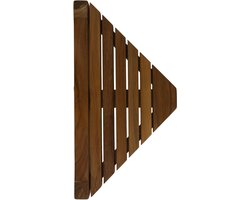 Decoratieve hoek krukjes - 38x20x32 - Naturel - Teak - Set van 2