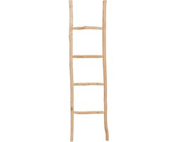 Decoratieve Houten Handdoekladder Badkamer - Bamboe Ladder voor Handdoeken & Decoratie