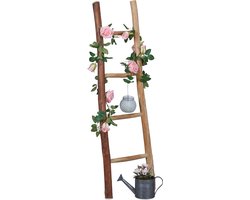 decoratieve houten ladder - 116 cm - 4 tredes - binnen - buiten