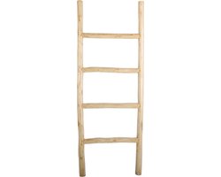 Decoratieve houten ladder – Kledingladder en handdoekenrek – 4 sporten – 47 × 124 cm