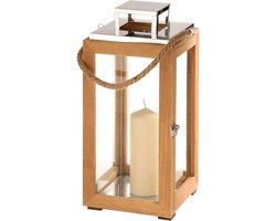 Decoratieve Houten Lantaarn voor Kaarsen - Windlicht voor Binnen en Buiten