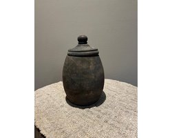 decoratieve houten pot- woondecoratie