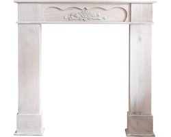 Decoratieve Houten Schoorsteenmantel Wit Shabby Chic als Haard Decoratie