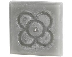 Decoratieve kaars - Grijs - Wax - 10 x 10 x 2 cm