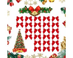 Decoratieve Kerststrikken voor de Kerstboom en Wreath, 24 Stuks Rood, Versieringen voor Kerstdecoratie en Feestelijke Ornamenten