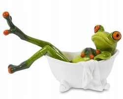 Decoratieve Kikker Figuur - Badkamer Decoratie 10,5x15,5x6 cm