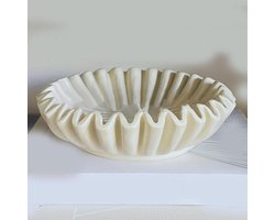 Decoratieve kom - Woonaccessoire - Interieur styling - Uniek lotusblad ontwerp - 15x15x5 cm - Wit