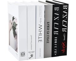 Decoratieve Kunstboeken Set van 6 Stuks, Hardcovers voor Stijlvolle Interieurdecoratie en Display op Tafel en Plank, Creëer een Elegante Sfeer