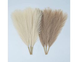 Decoratieve Kunstpampasgras: 6 Stengels van 43 cm voor Boho-Stijl Interieur
