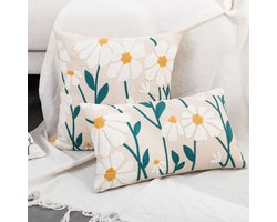 Decoratieve Kussenhoes Boho-Bloemen - Elegant en Duurzaam - 1 stuk - Katoen