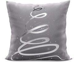 Decoratieve Kussenhoes Fluweel 40x40cm - Metalen Kerstboom