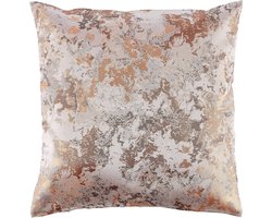 Decoratieve Kussenhoes Jacquardgem Kiran - Koper - 50 x 50 cm - Metaal