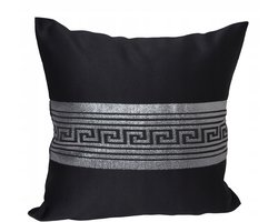 Decoratieve Kussenhoes RODOS LUX 40x40 cm Zwart-Zilver