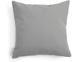 Decoratieve Kussenhoes - Sierkussen Hoes - Woonkamer Decoratie - Gemaakt van Katoen - 40 x 40 cm - Steen Grijs