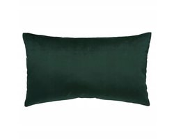 Decoratieve Kussenhoes Velours Donkergroen 30x60 cm
