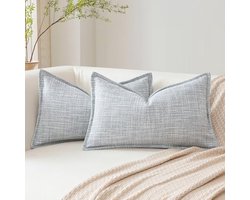 Decoratieve kussenhoezen met zacht linnen structuur voor comfortabel wonen - 40 x 60 cm