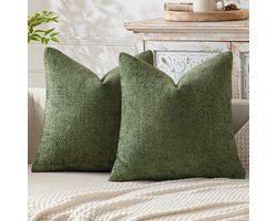 Decoratieve Kussenhoezen - Modern Design - Set van 2 - Chenille - 45x45 cm
