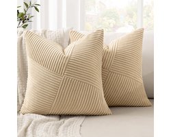 Decoratieve Kussenhoezen - Modern Design - Set van 2 - Fluweel - 50x50 cm