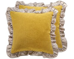 Decoratieve kussenhoezen set van 2 - Shabby chic stijl voor bank en woonkamer