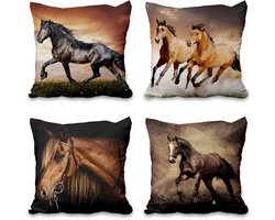 Decoratieve Kussenhoezen - Set van 4 - 46x46 cm - Polyester