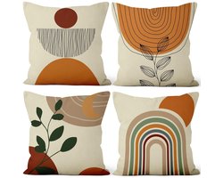 Decoratieve Kussenhoezen - Set van 4 - Polyester - 51 x 51 cm