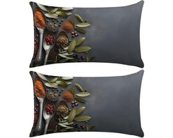 Decoratieve Kussenhoezen - Sierkussens Waterdicht - Buiten Decoratie - Dubbelzijdige Print - 30 x 50 cm - Multicolor