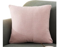 Decoratieve Kussenhoezen Sofa Kussenovertrek 50x50 Groen/Grijs Fleece met Onzichtbare Rits - Meerdere Maten Beschikbaar