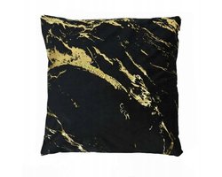 Decoratieve Kussensloop 40x40 cm - Marmer Zwart Goud