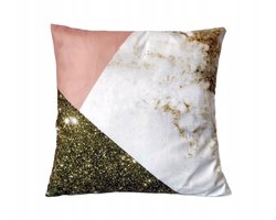 Decoratieve Kussensloop 45x45cm Goud Marmer Grafisch Design