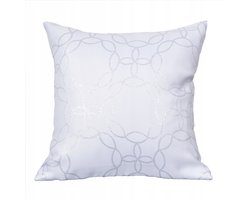 Decoratieve kussensloop MODERN 40x40 cm Wit met Zilver
